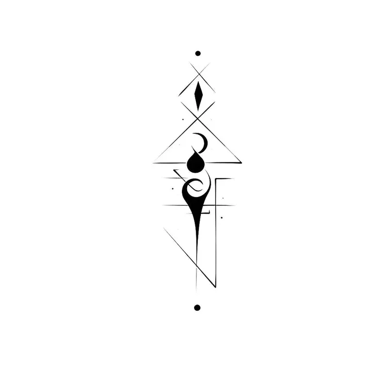courage-abstract-symbol-tattoo-design Courage Abstract Symbol Tattoo Design