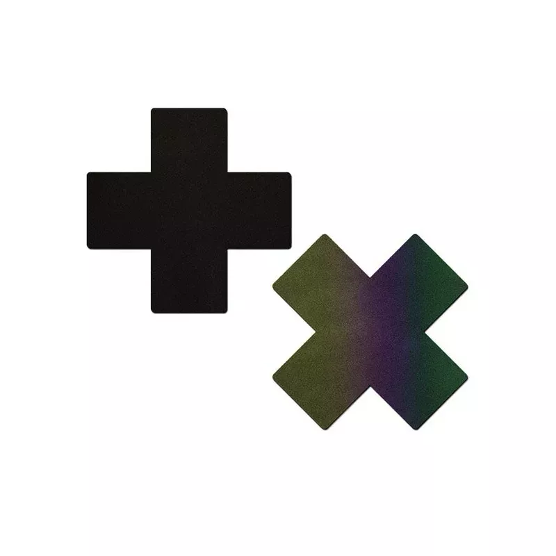 Cross [Reflective Rainbow] | NIPPLE PASTIES
