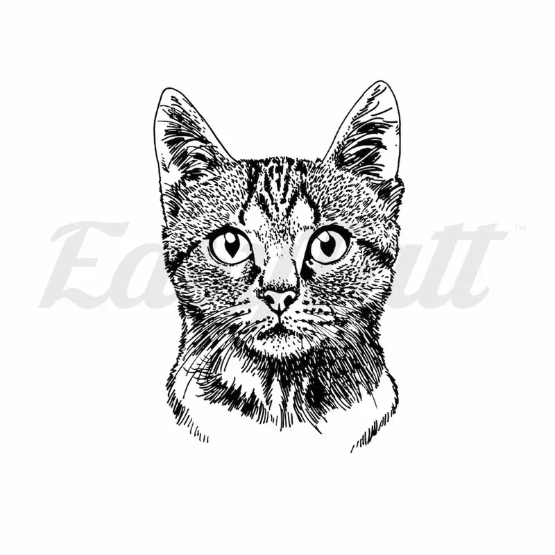 cute-cat-temporary-tattoo Cute Cat – Temporary Tattoo