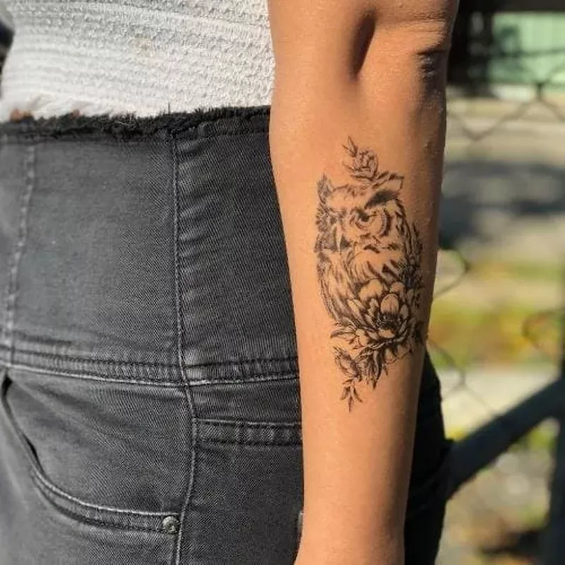 cute-owl-temporary-tattoo Cute Owl – Temporary Tattoo