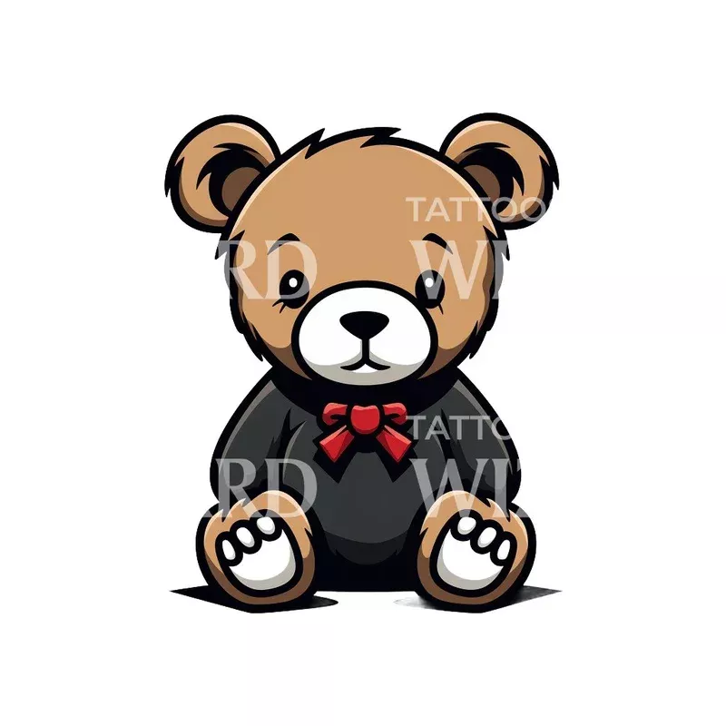 cute-teddy-bear-tattoo-design Cute Teddy Bear Tattoo Design