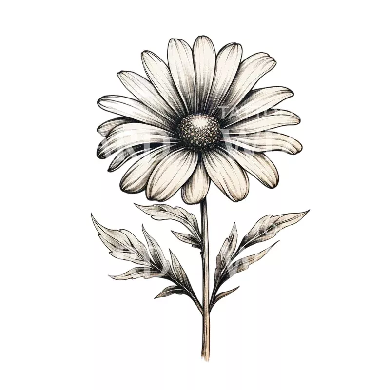 daisy-flower-tattoo-design Daisy Flower Tattoo Design