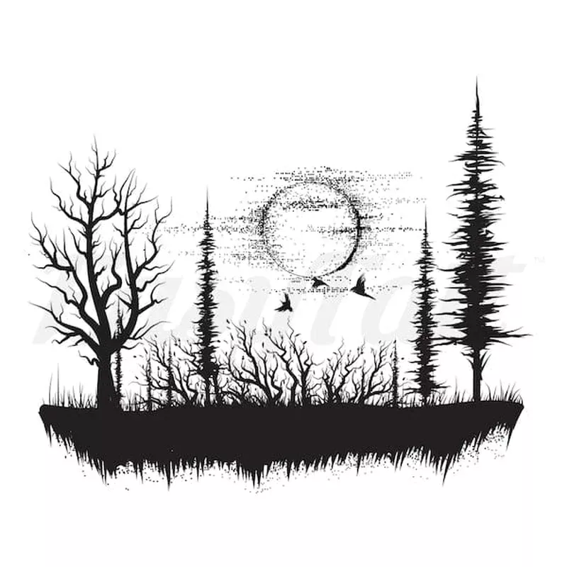 dark-forest-temporary-tattoo Dark Forest – Temporary Tattoo