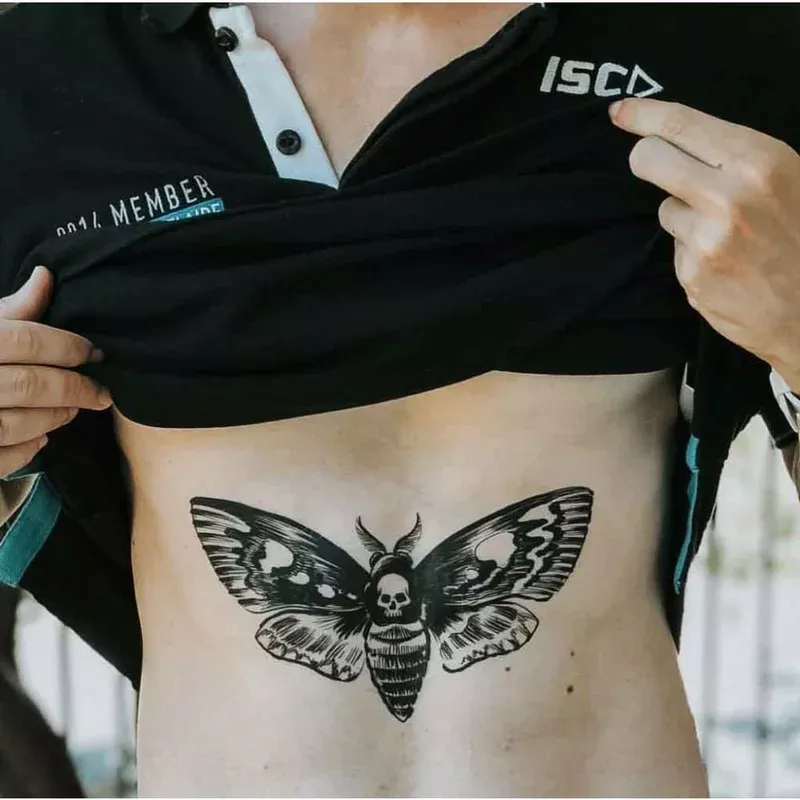 death-face-moth-4-temporary-tattoo Death Face Moth # 4 – Temporary Tattoo