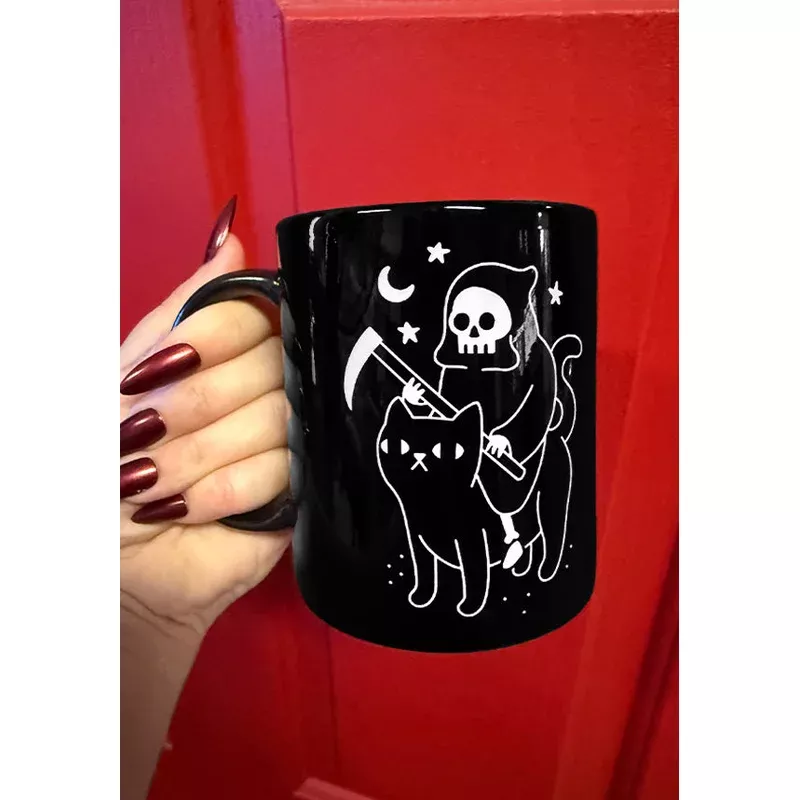 Death Rides A Black Cat | MUG