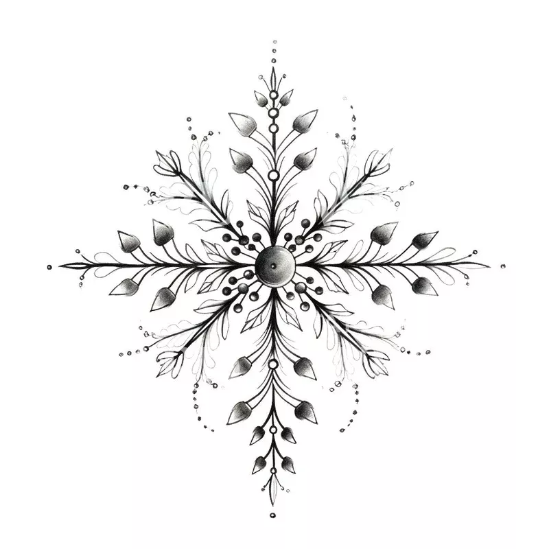 delicate-snowflake-tattoo-design Delicate Snowflake Tattoo Design