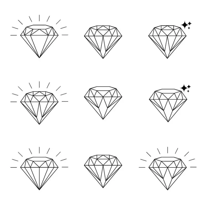 Diamond Set # 5 – Temporary Tattoos