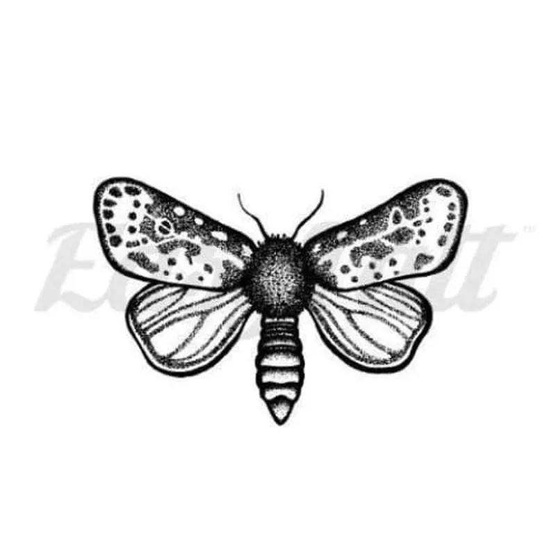 dot-work-moth-temporary-tattoo Dot work Moth – Temporary Tattoo