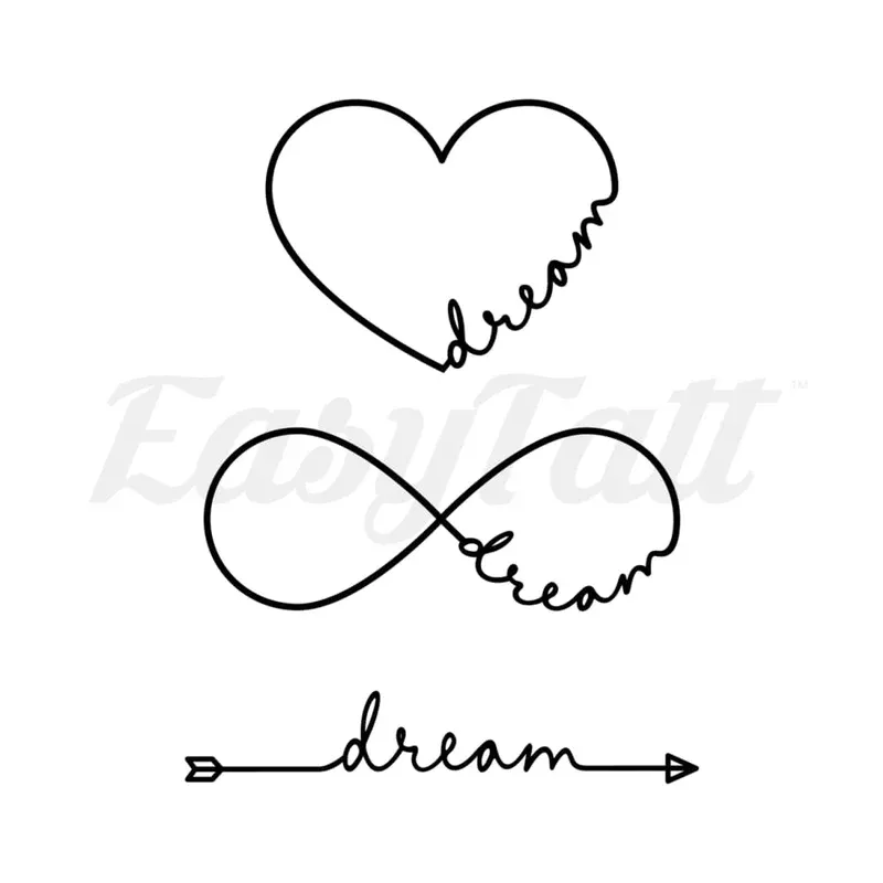 dream-heart-infinity-arrow-temporary-tattoo Dream Heart Infinity Arrow – Temporary Tattoo