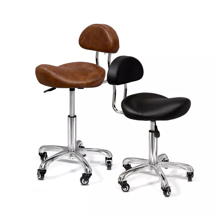 durable-saddle-swivel-stool-with-backrest Durable Saddle Swivel Stool with Backrest