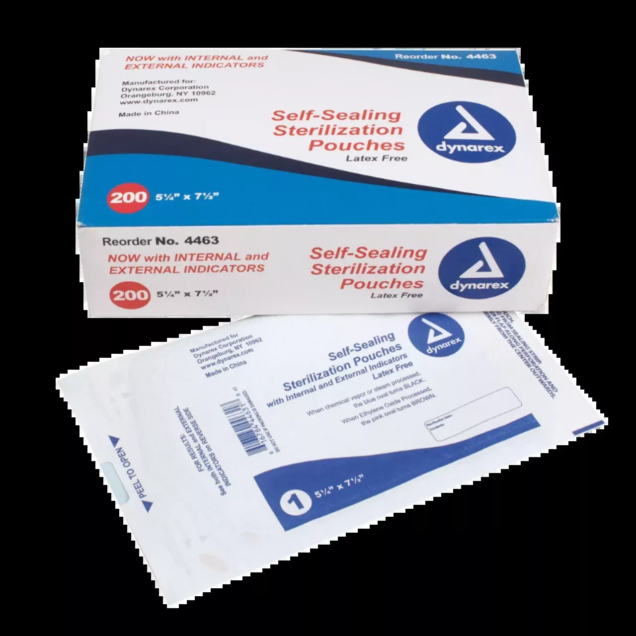 Dynarex Self-Sealing Sterilization Pouches(5 1/4x7 1/2") (Box of 200)