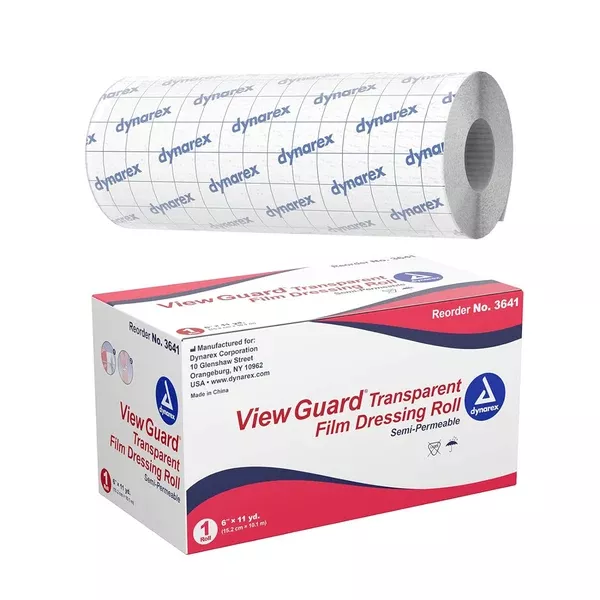dynarex-view-guard-transparent-film-dressing-roll-6-x-11-yd-1-roll Dynarex View Guard Transparent Film Dressing Roll, 6" x 11 yd -1 Roll
