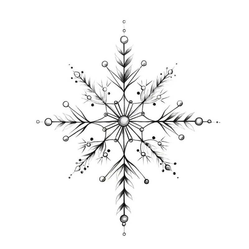 eerie-snowflake-tattoo-design An Eerie Snowflake Tattoo Design
