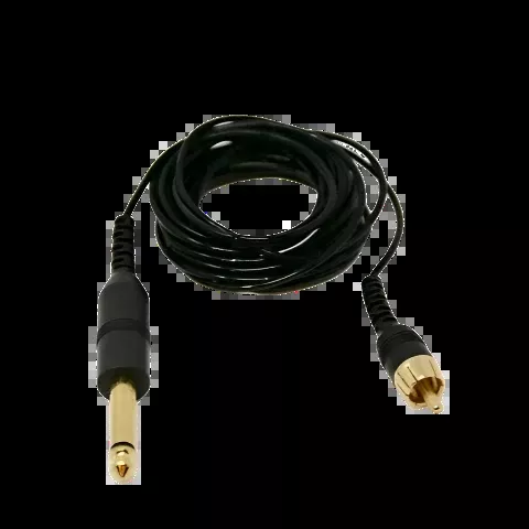 Electrum BUDGET Straight RCA Cord 12g Black/Gold (8')