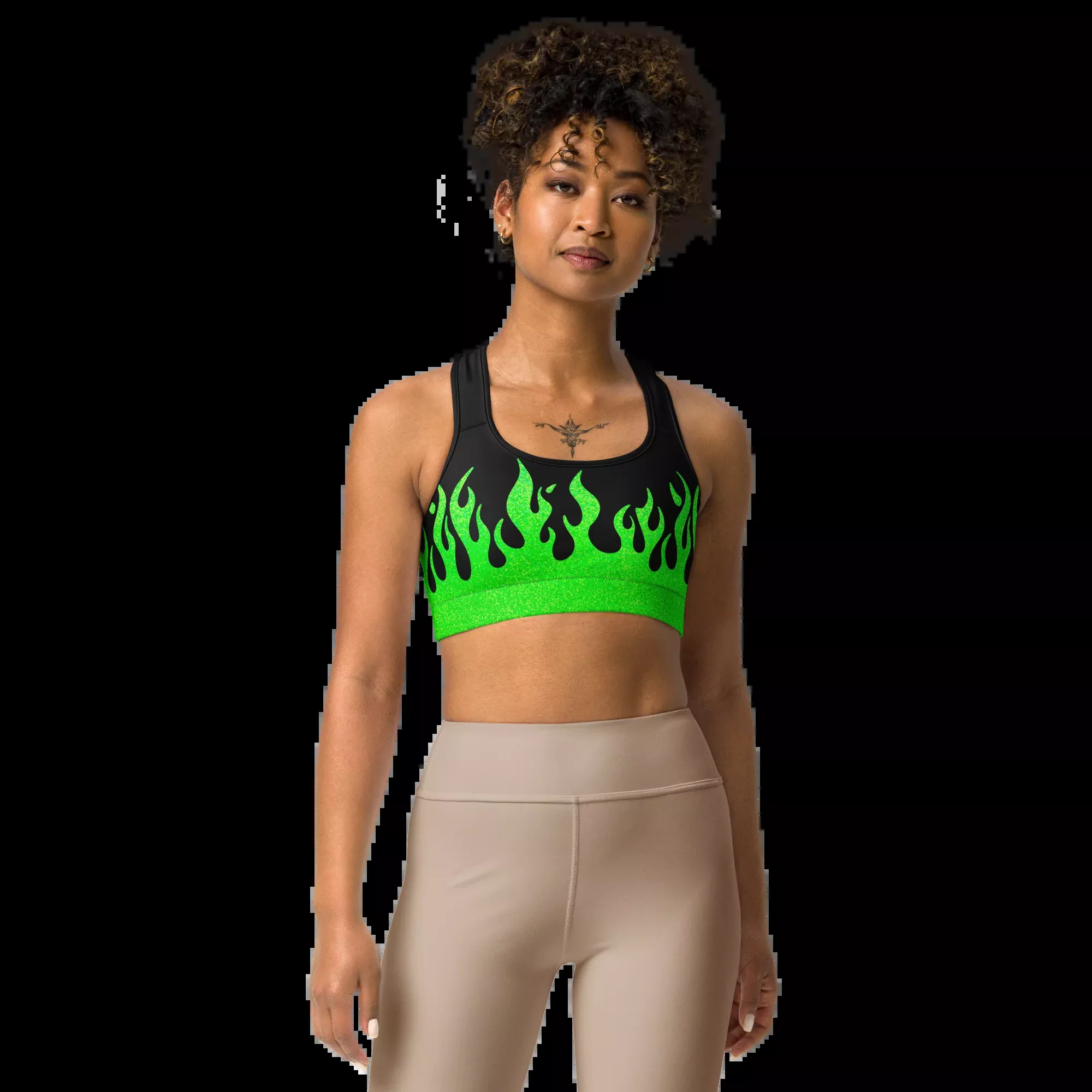 Electrum Supply FIRE Sports Bra – Neon Green