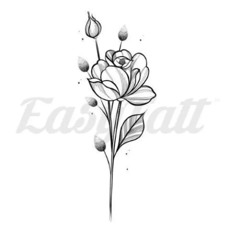 elegant-flower-temporary-tattoo Elegant Flower – Temporary Tattoo