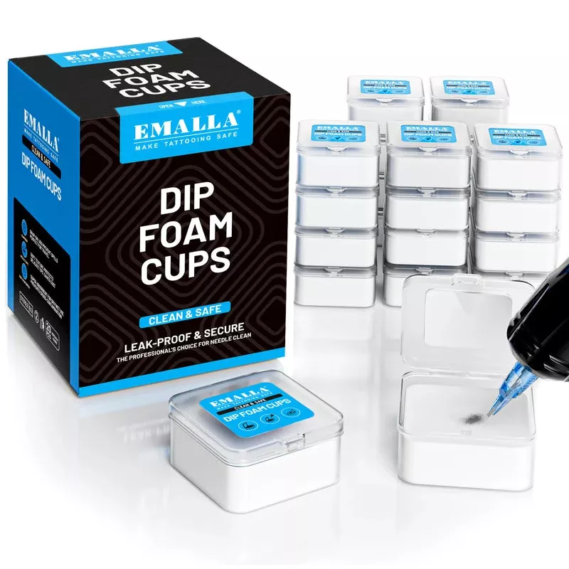 emalla-tattoo-dip-foam-cups-20pcs EMALLA Tattoo Dip Foam Cups (20pcs)