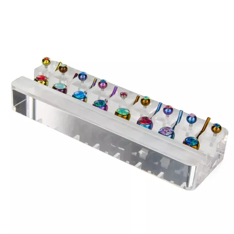 Empty 8 Piece Acrylic Belly Button Ring Display