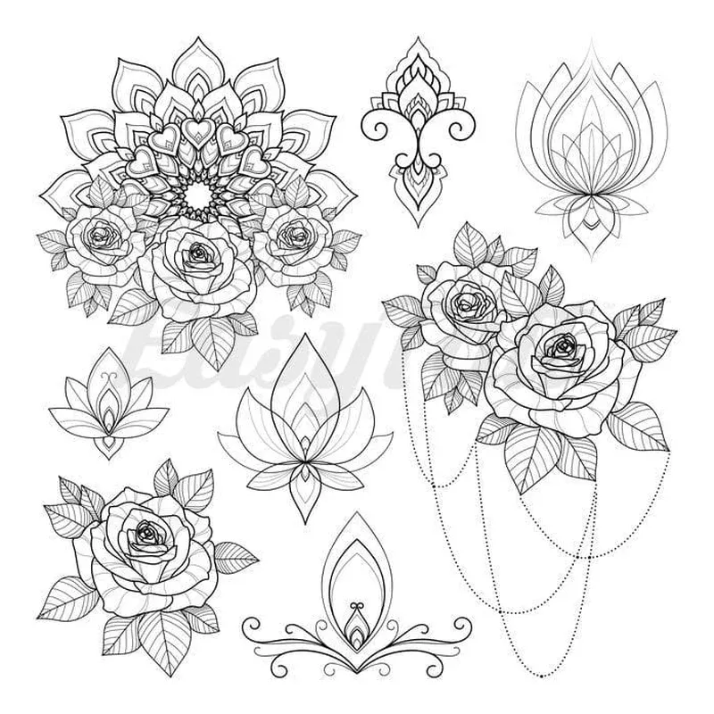 enchanting-flowers-temporary-tattoos Enchanting Flowers – Temporary Tattoos