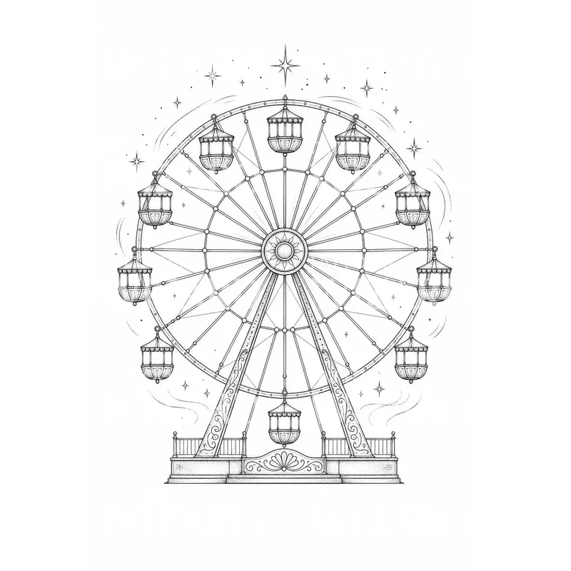 ferris-wheel-tattoo-design Ferris Wheel Tattoo Design