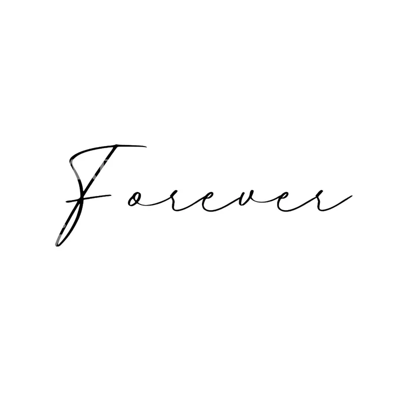 forever-lettering-fineline-tattoo-design Forever Lettering Fineline Tattoo Design