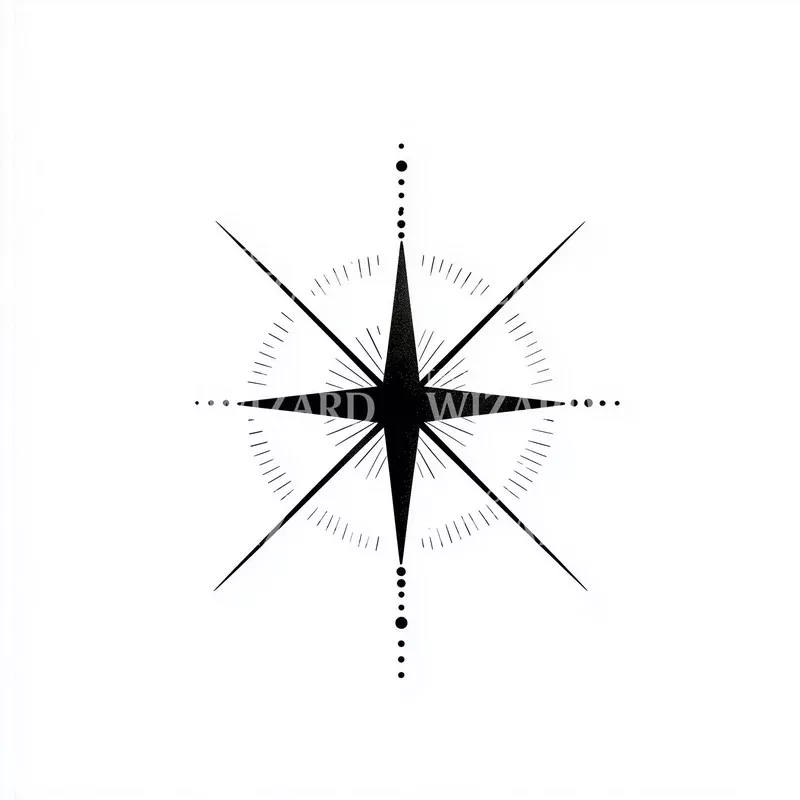 geometric-navigation-symbol-tattoo-illustration Geometric Navigation Symbol Tattoo Illustration