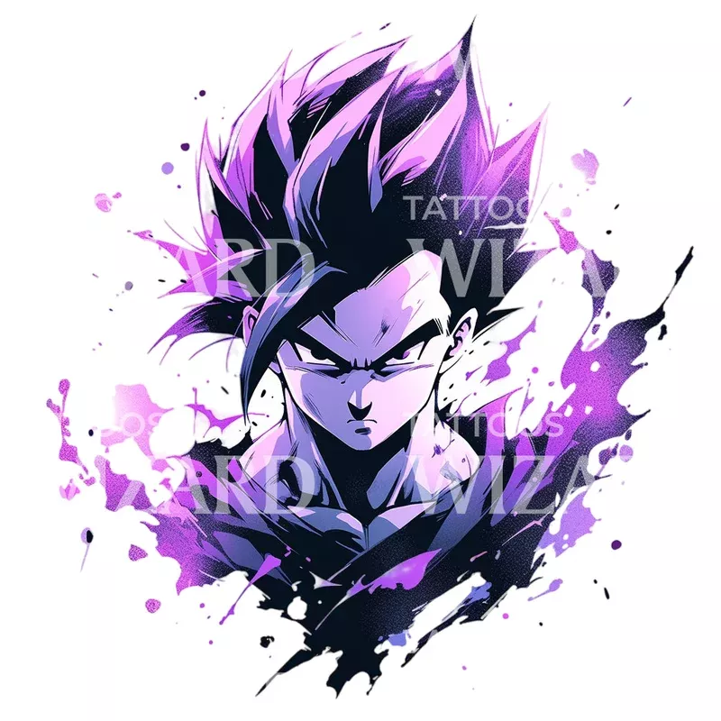 gohan-dragon-ball-tattoo-design Gohan (Dragon Ball) Tattoo Design