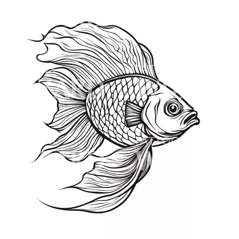 goldfish-tattoo-design Goldfish Tattoo Design