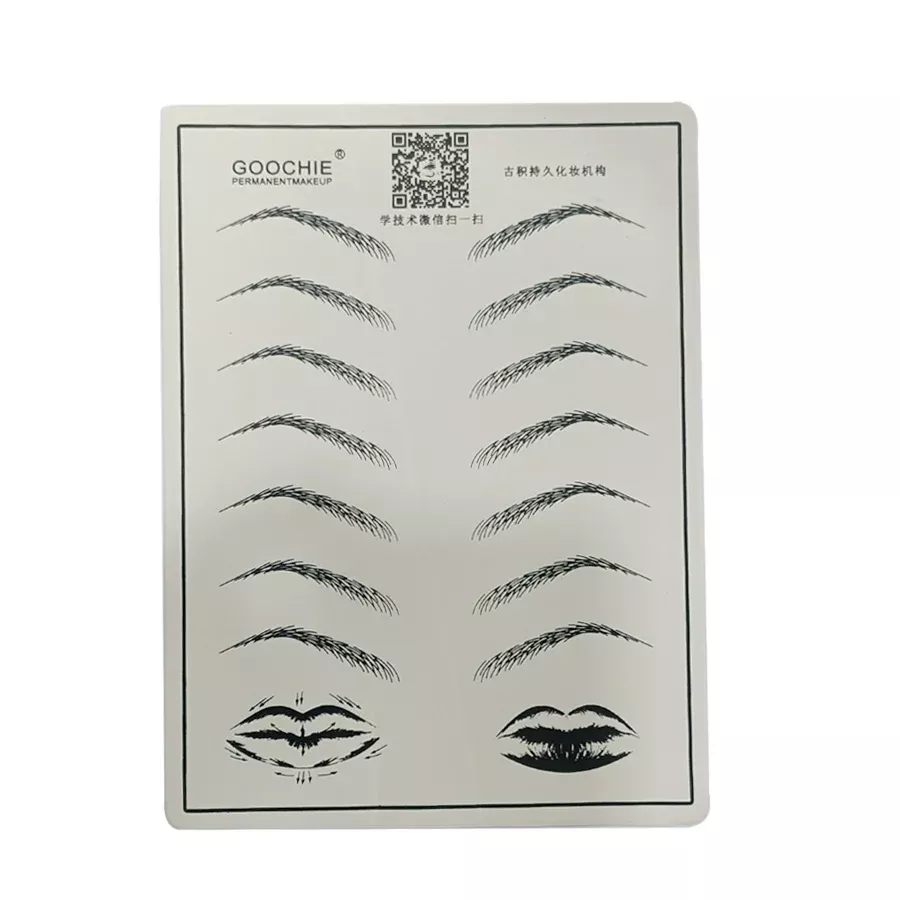 Goochie Eyebrows & Lips Tattoo Practice Skin