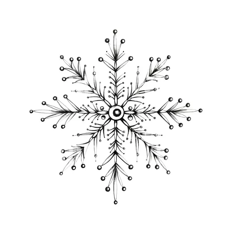 graceful-snowflake-tattoo-design Graceful Snowflake Tattoo Design