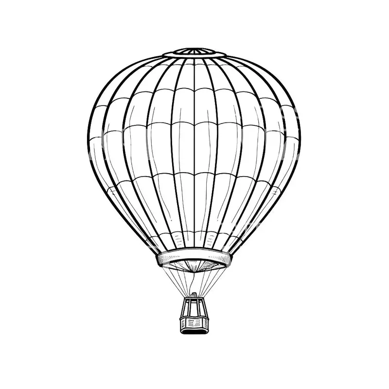 Hot Air Balloon Tattoo Design