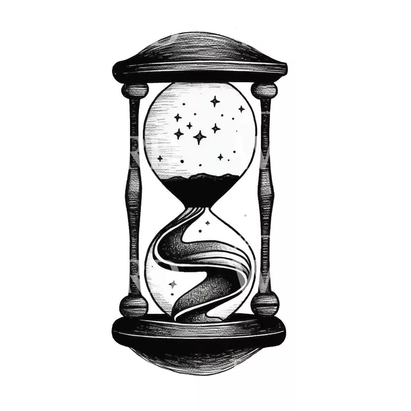 hourglass-tattoo-design Hourglass Tattoo Design