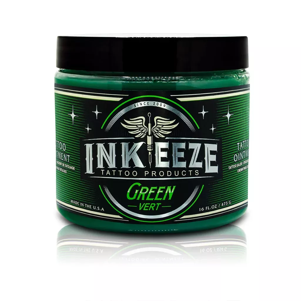 inkeeze-green-vegan-tattoo-aftercare-ointment-16oz Inkeeze Green Vegan Tattoo Aftercare Ointment - 16oz