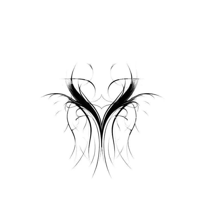 intense-gothic-abstract-wings-tattoo-design Intense Gothic Abstract Wings Tattoo Design