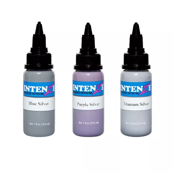 intenze-essential-silver-tattoo-ink-set-1-oz Intenze Essential Silver Tattoo Ink Set (1 Oz)