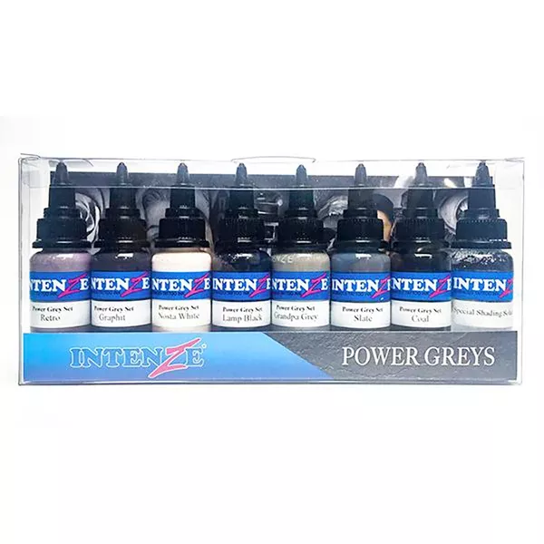 intenze-power-grey-tattoo-ink-set Intenze Power Grey Tattoo Ink Set