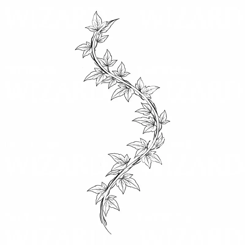 Ivy Vine Wrap Tattoo Design