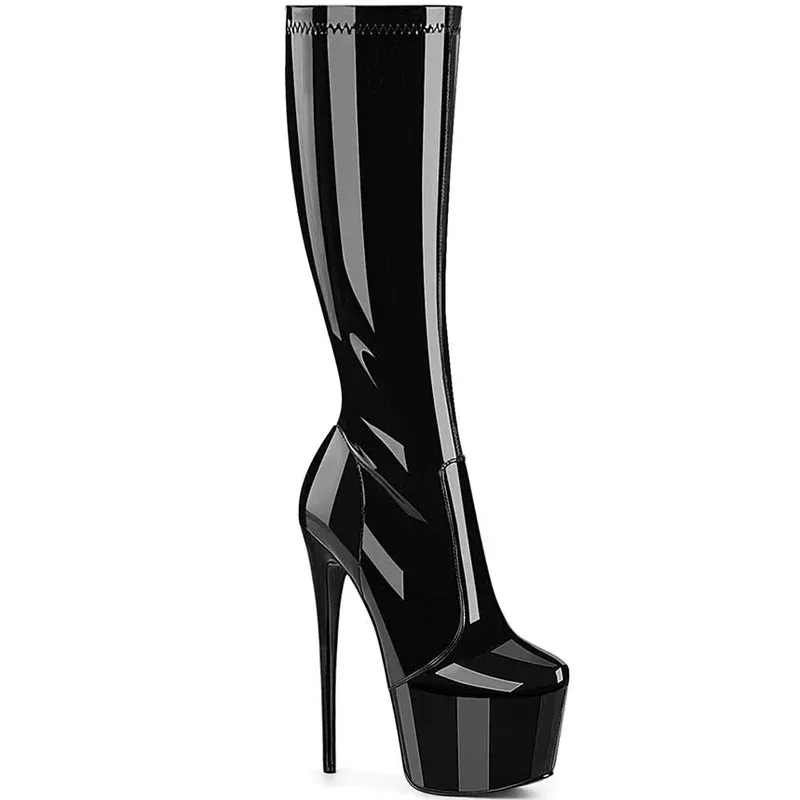 JUBILANT-2000 [Black Patent] | PLATFORM BOOTS [PREORDER]