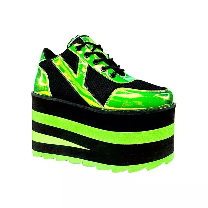 Karazii [Black/Green] | PLATFORM SNEAKERS*