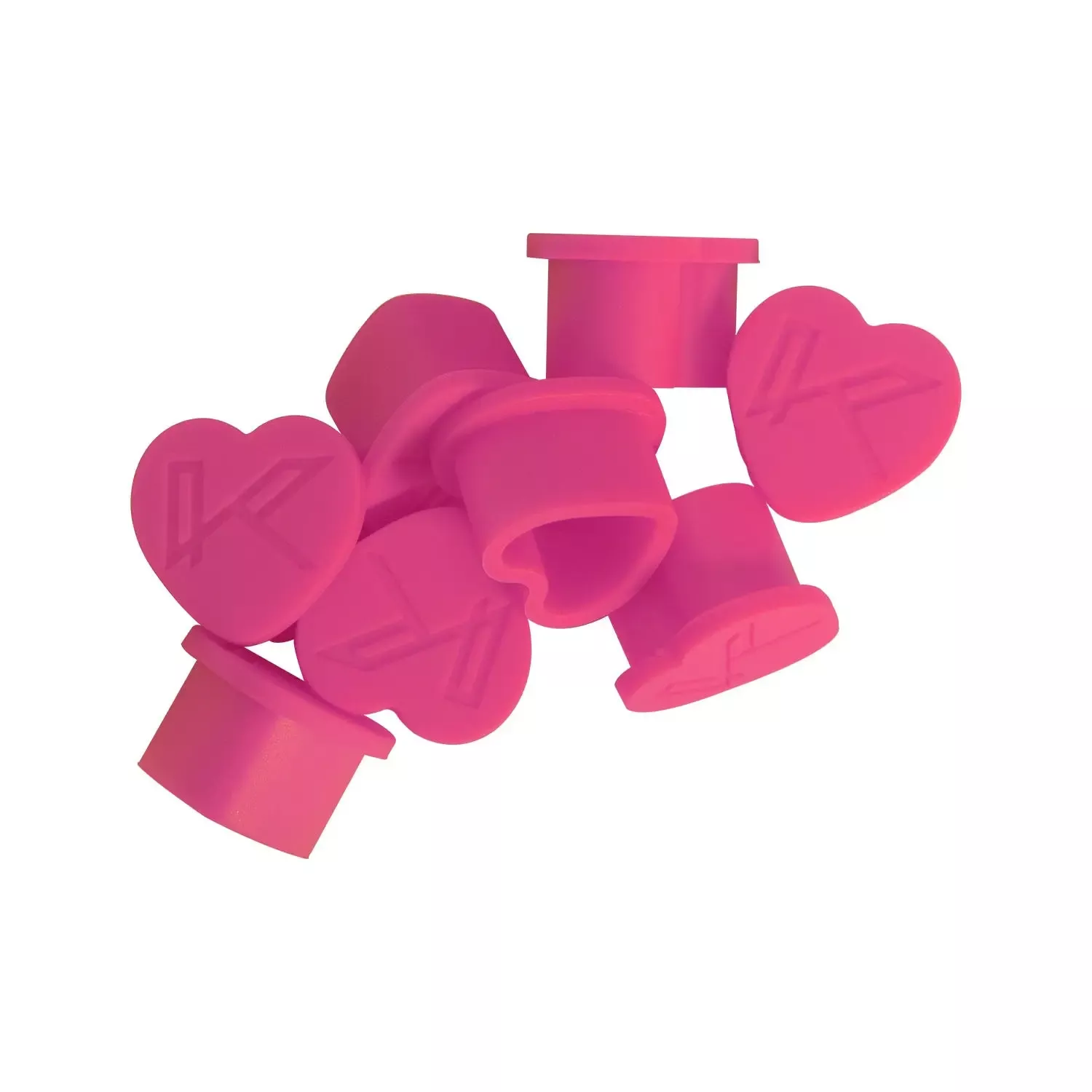 KILLER INK - Heart Silicone Ink Cups Pink - 200pcs
