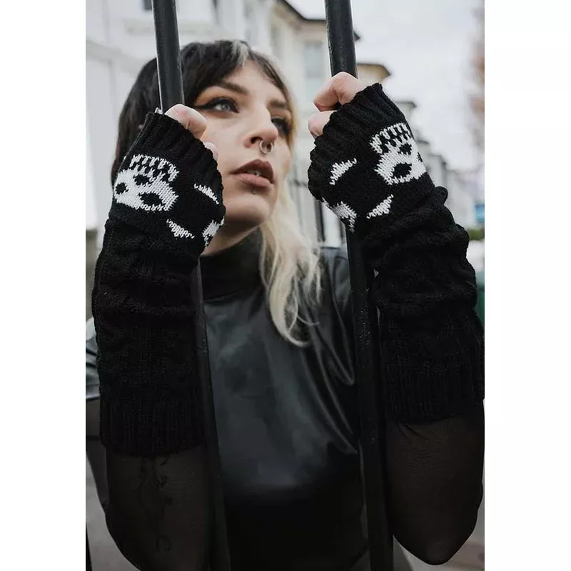 knitted-skull-crossbones-fingerless-gloves Knitted Skull & Crossbones | FINGERLESS GLOVES