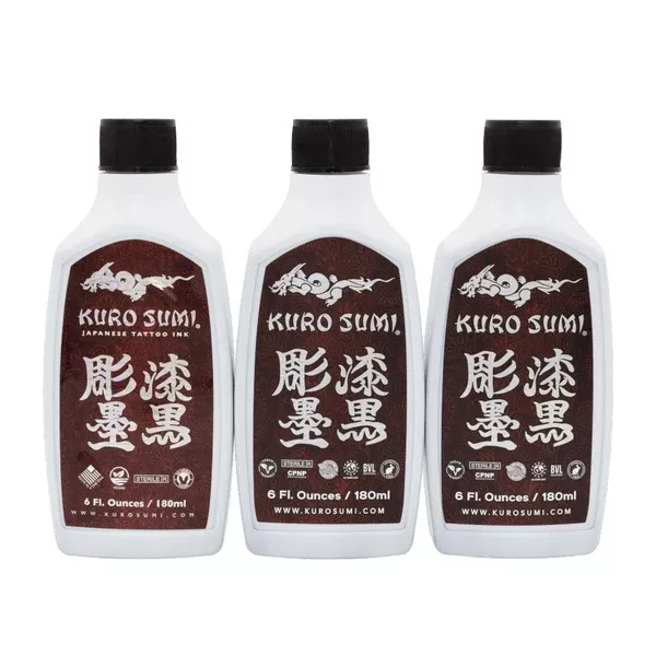 kuro-sumi-lining-shading-tattoo-ink-set Kuro Sumi Lining & Shading Tattoo Ink Set
