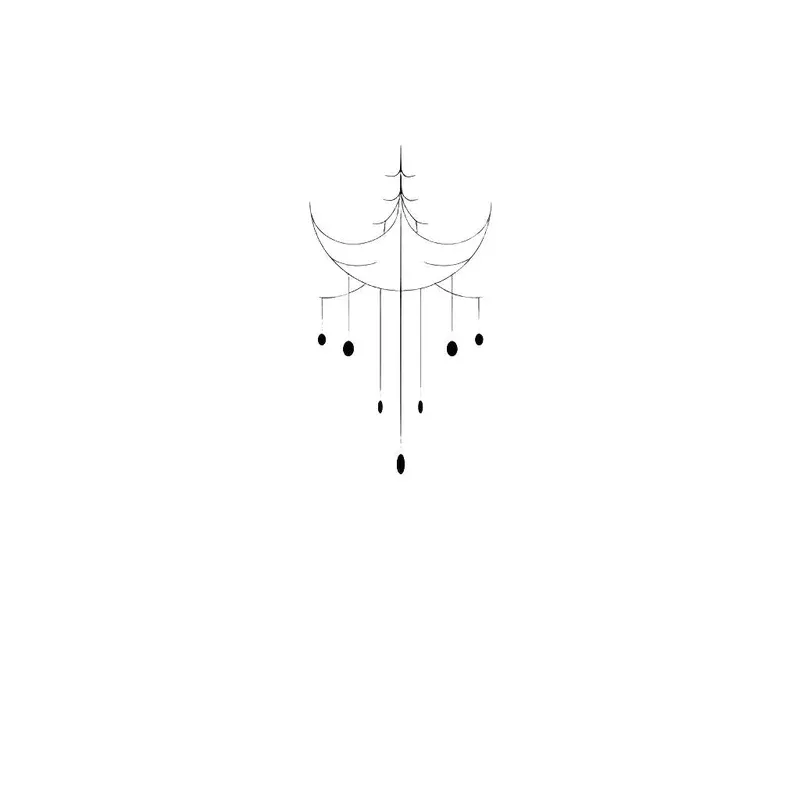 Libra Glyph Zodiac Constellation Tattoo Design