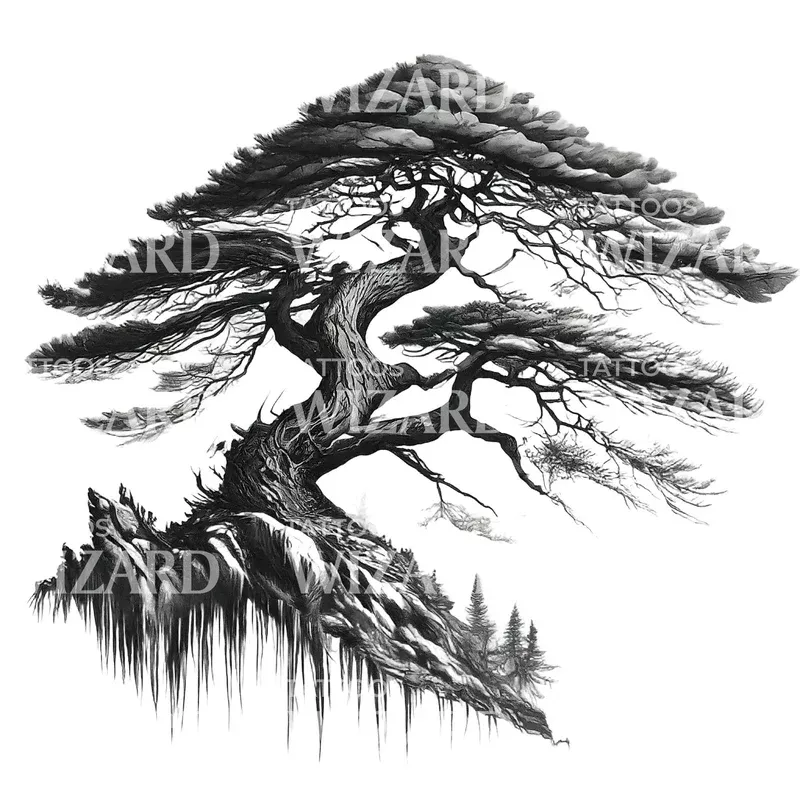lone-pine-tattoo-design Lone Pine Tattoo Design
