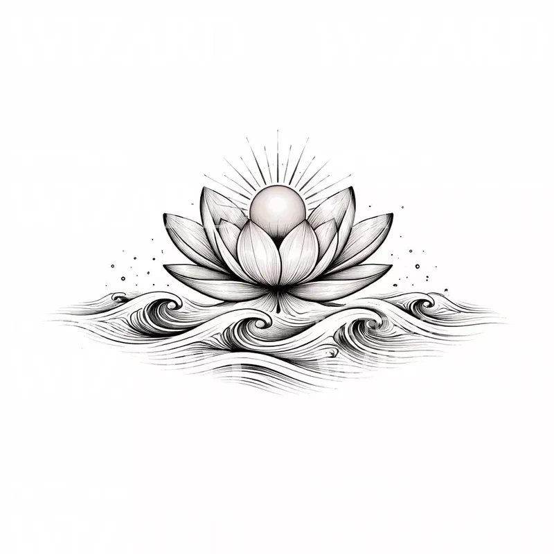 lotus-rising-tattoo-design Lotus Rising Tattoo Design