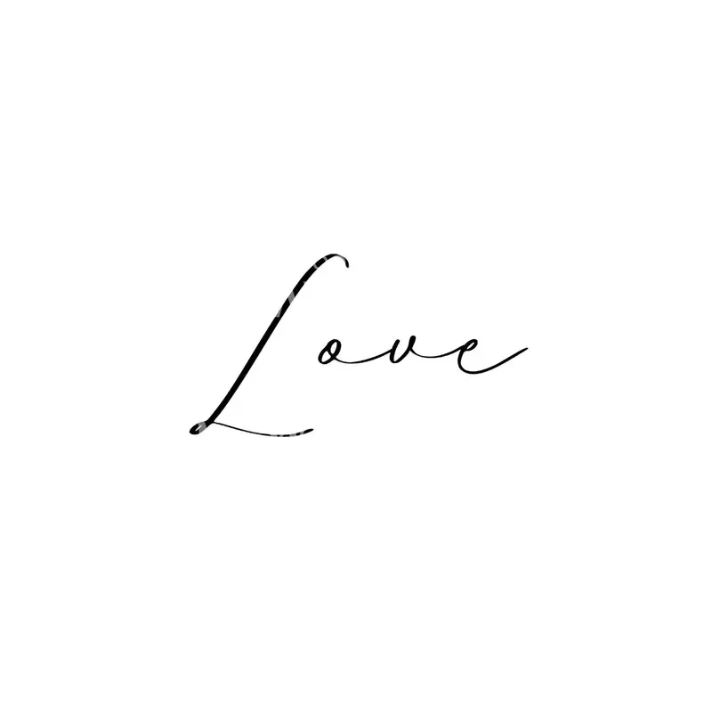 love-lettering-fineline-tattoo-design Love Lettering Fineline Tattoo Design