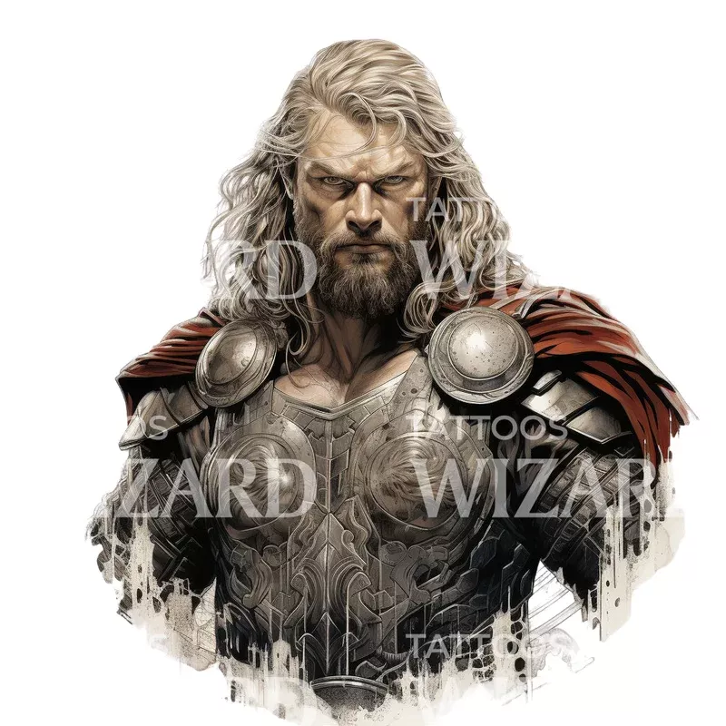Marvel Inspired Thor Tattoo Design