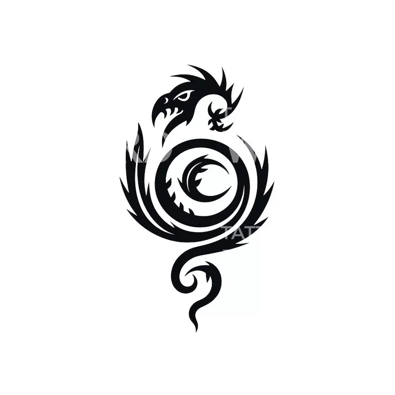 minimalist-dragon-tattoo-design Minimalist Dragon Tattoo Design