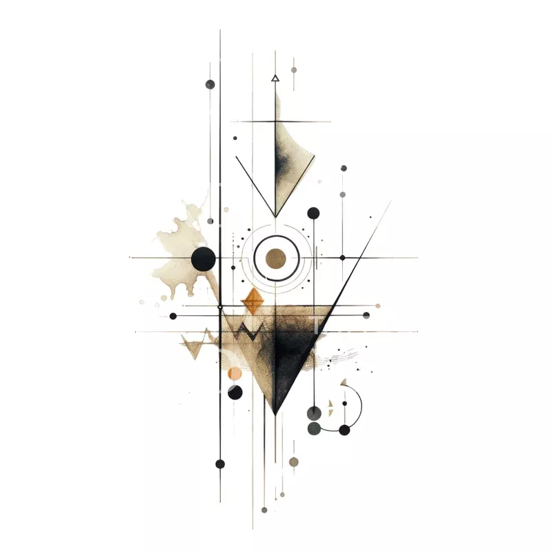 minimalistic-triangle-abstract-shapes-tattoo-design Minimalistic Triangle Abstract Shapes Tattoo Design