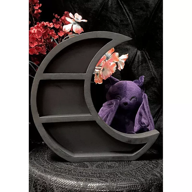 Moon Crescent [Large] Wooden | WALL SHELF